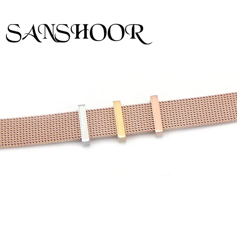 SANSHOOR Jewelry Stainless Steel Stops preventer inside with rubbe ring fit 10mm wide Stainless steel Mesh Bracelet
SANSHOOR Jewelry Stainless Steel Stops preventer inside with rubbe ring fit 10mm wide Stainless steel Mesh Bracelet