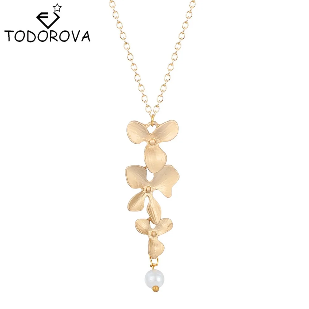 Todorova Orchid Flower Necklace Collier Femme Imitation Pearl Floral Charm Pendant Women Vintage Jewelry Best Friend Gift
Todorova Orchid Flower Necklace Collier Femme Imitation Pearl Floral Charm Pendant Women Vintage Jewelry Best Friend Gift