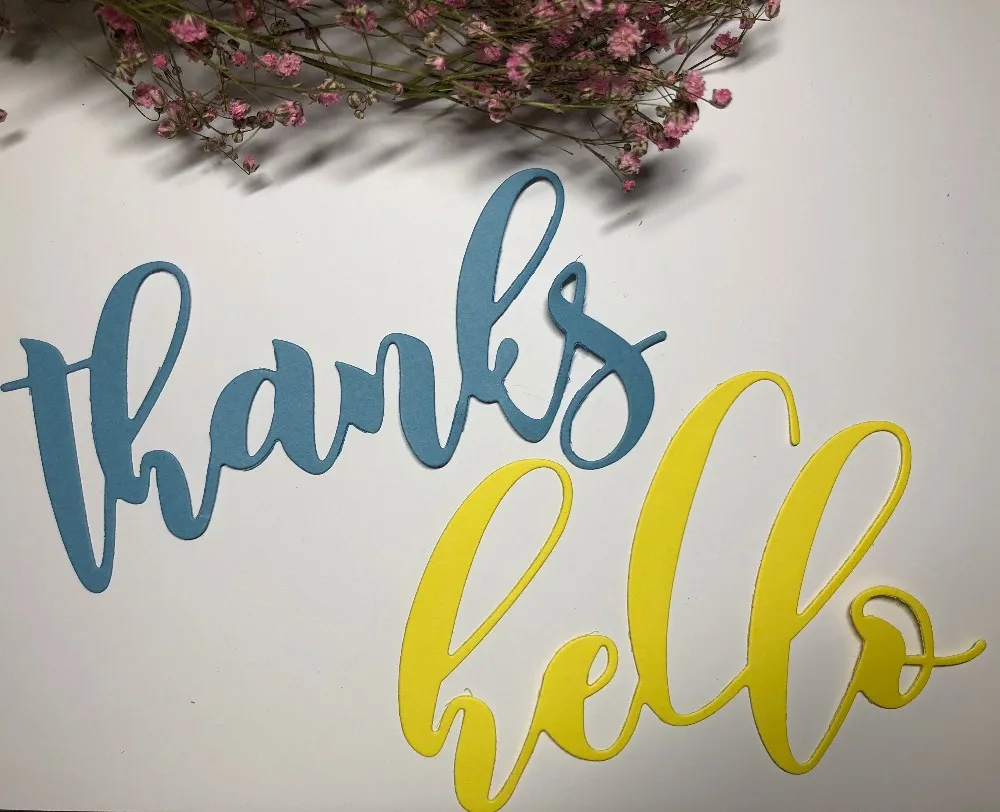 Hello&Thanks Metal Cutting Dies Big Letter Cut Dies for DIY Scrapbooking Photo Card Embossing Invitaion Card Decor 2018 New
Hello&Thanks Metal Cutting Dies Big Letter Cut Dies for DIY Scrapbooking Photo Card Embossing Invitaion Card Decor 2018 New