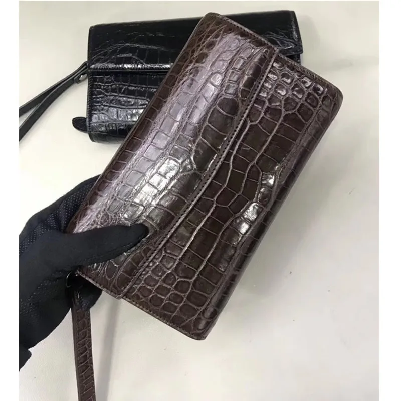 One Whole-Piece Crocodile Belly Skin Businessmen Wristlets Bag Card Holders Genuine Alligator Leather Large Phone Clutch Purse
One Whole-Piece Crocodile Belly Skin Businessmen Wristlets Bag Card Holders Genuine Alligator Leather Large Phone Clutch Purse