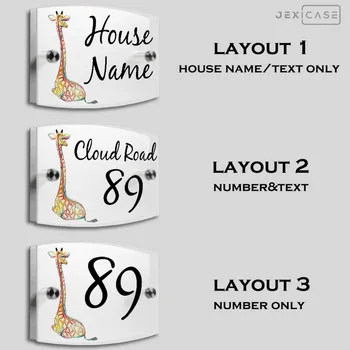 Colorful Giraffe Personalized Modern House Number Door Sign Plaque Street Acrylic Matte Glass TOP
Colorful Giraffe Personalized Modern House Number Door Sign Plaque Street Acrylic Matte Glass TOP