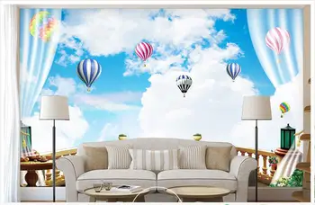 Custom 3d wallpaper murals Mediterranean landscapes wallpaper Balcony blue sky white sky hot air balloon background wall decor
Custom 3d wallpaper murals Mediterranean landscapes wallpaper Balcony blue sky white sky hot air balloon background wall decor
