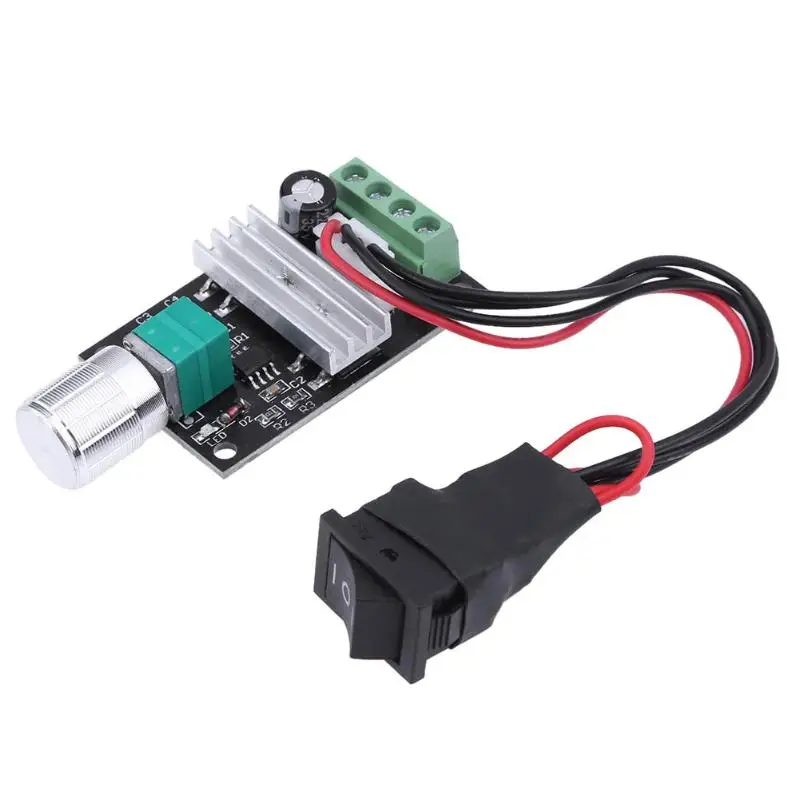 Universal 6/12/24V DC Motor Speed Regulator PWM Motor Speed Controller Switch 3A Current Regulator Normal-Reverse Switch
Universal 6/12/24V DC Motor Speed Regulator PWM Motor Speed Controller Switch 3A Current Regulator Normal-Reverse Switch