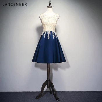 JANCEMBER Elegant Cocktail Dress Satin Illusion Lace O Neck Sleeveless Zipper Back Simple Elegant robe de cocktail
JANCEMBER Elegant Cocktail Dress Satin Illusion Lace O Neck Sleeveless Zipper Back Simple Elegant robe de cocktail