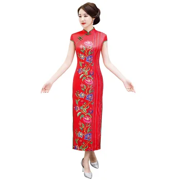 Shanghai Story New Sale National Trend Short Sleeve Flower Print Qipao Faux Silk Cheongsam Dress Long Chinese Traditional Dress
Shanghai Story New Sale National Trend Short Sleeve Flower Print Qipao Faux Silk Cheongsam Dress Long Chinese Traditional Dress