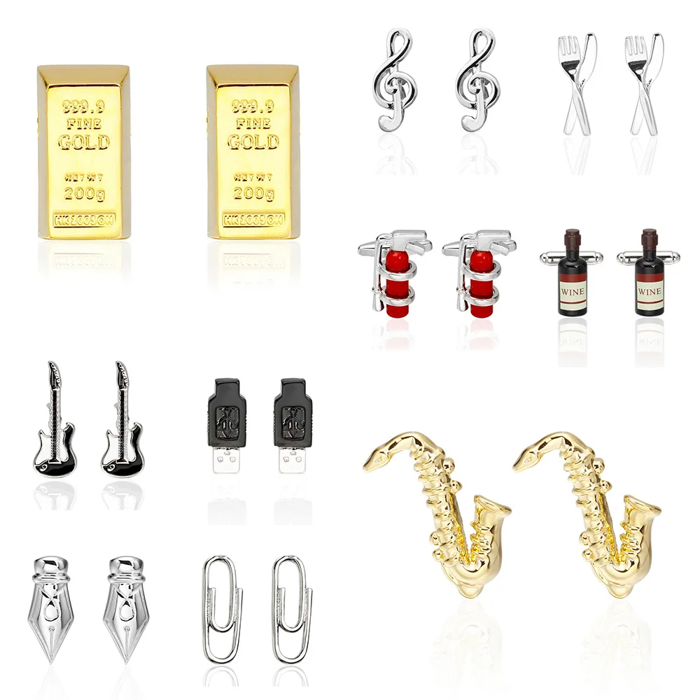 MeMolissa Novelty Luxury Cufflinks for Mens18 Styles Lute/Wine/Airplane/Water Drop design High Quality Gold Silver Cufflinks
MeMolissa Novelty Luxury Cufflinks for Mens18 Styles Lute/Wine/Airplane/Water Drop design High Quality Gold Silver Cufflinks