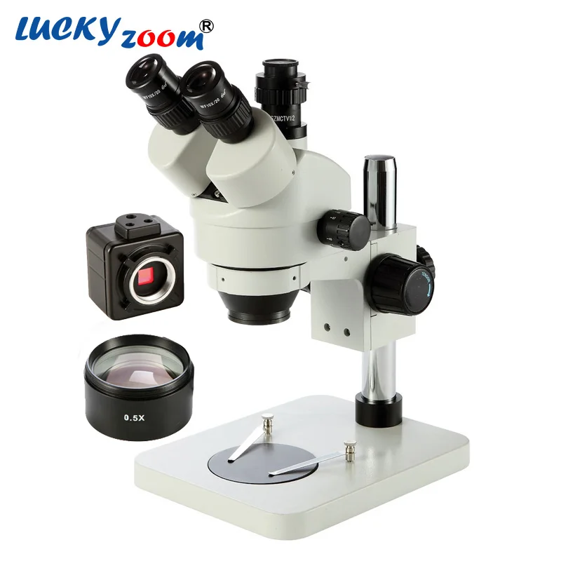 Lucky Zoom 3.5X-45X Stereo Zoom Trinocular Microscope 0.5X Objective Lens 5MP CMOS USB Microscope Camera Adapter CTV Accessories
Lucky Zoom 3.5X-45X Stereo Zoom Trinocular Microscope 0.5X Objective Lens 5MP CMOS USB Microscope Camera Adapter CTV Accessories
