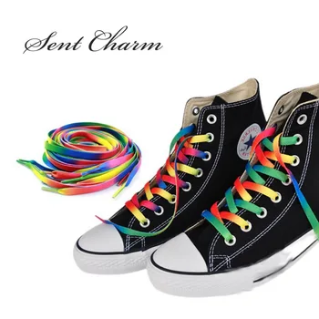 SENTCHARM 1 pair Colorful Rainbow Shoelaces Fashionable Flat Shoestrings For Canvas Shoes Sneakers
SENTCHARM 1 pair Colorful Rainbow Shoelaces Fashionable Flat Shoestrings For Canvas Shoes Sneakers