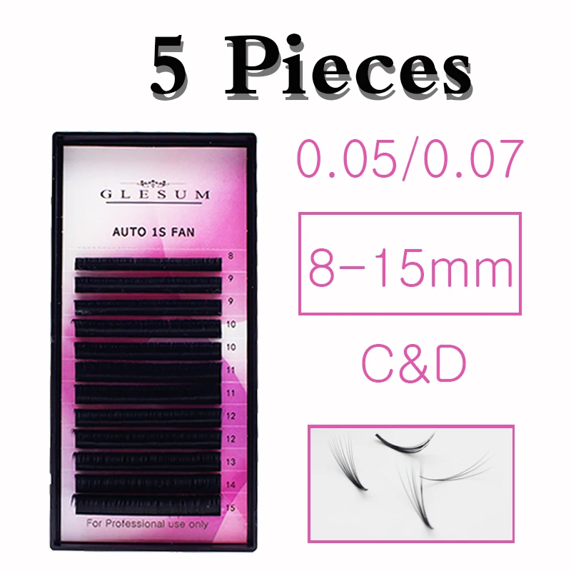 GLESUM 5/set Volume of Russian Eyelash Extensions of fans Blooming Lash fan easy to 0,Auto Blooming 1s fans Mink Eyelashes
GLESUM 5/set Volume of Russian Eyelash Extensions of fans Blooming Lash fan easy to 0,Auto Blooming 1s fans Mink Eyelashes