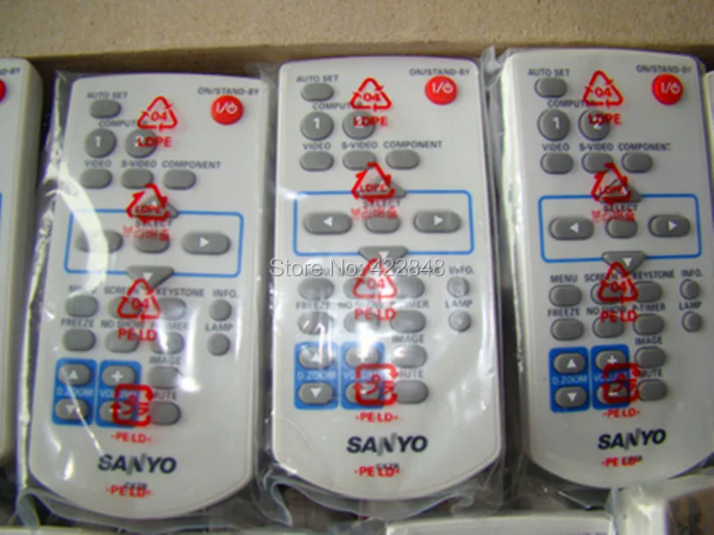 Projector Remote Control for SANYO /PLC-XK2200/ PLC-XE33/PLC-XW200/PLC-XW200K/PLC-XW250/PLC-XW250K/PLC-XR201 projectors
Projector Remote Control for SANYO /PLC-XK2200/ PLC-XE33/PLC-XW200/PLC-XW200K/PLC-XW250/PLC-XW250K/PLC-XR201 projectors