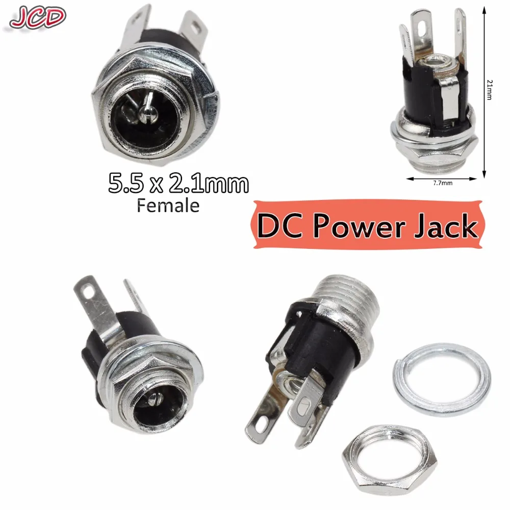 JCD 7Pcs 5.5 x 2.1mm DC Power Supply Jack Socket Female Panel Mount 3-Pin Electrical Socket Connector 5.5*2.1 mm DC Power Female
JCD 7Pcs 5.5 x 2.1mm DC Power Supply Jack Socket Female Panel Mount 3-Pin Electrical Socket Connector 5.5*2.1 mm DC Power Female