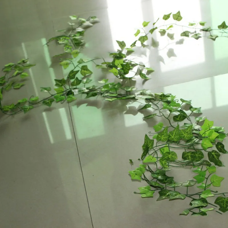 2 4 м искусственный Плющ зеленый лист растения гирлянды искусственная