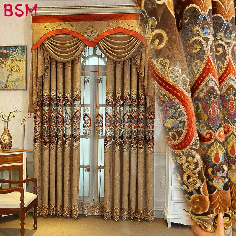 European Style Chenille Net Mesh Embroidery Luxury Curtains With Valance Living Room Roman Curtain Drapes Sequin Fabric AWB0068
European Style Chenille Net Mesh Embroidery Luxury Curtains With Valance Living Room Roman Curtain Drapes Sequin Fabric AWB0068