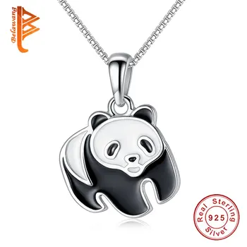 BELAWANG New 925 Sterling Silver Long Chain Necklaces For Women Enamel Jewelry Lovely Cute Black Panda Pendant Necklace Gift
BELAWANG New 925 Sterling Silver Long Chain Necklaces For Women Enamel Jewelry Lovely Cute Black Panda Pendant Necklace Gift