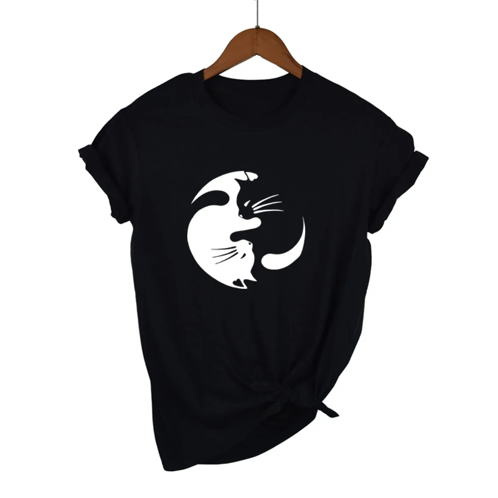 Yin Yang Cat Lovers T Shirt Cartoon Graphic Tees Women Tops Summer 2017 Hipster Fashion Tshirt Harajuku Punk Clothing
Yin Yang Cat Lovers T Shirt Cartoon Graphic Tees Women Tops Summer 2017 Hipster Fashion Tshirt Harajuku Punk Clothing