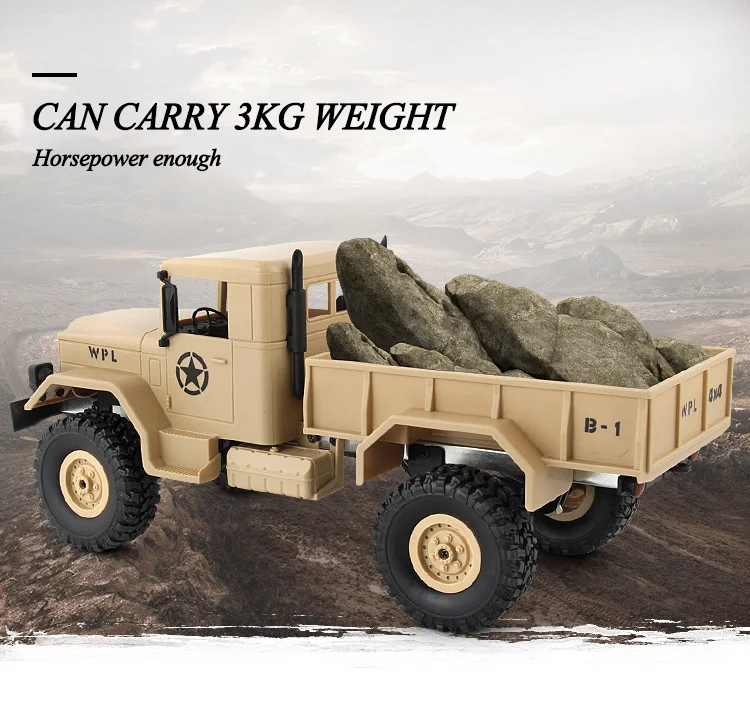 11 High Speed four-wheel Drive Remote Control Car Toy Off-road Vehicle Climbing Car 2.4G Radio Remote Control Military Truck RC B14