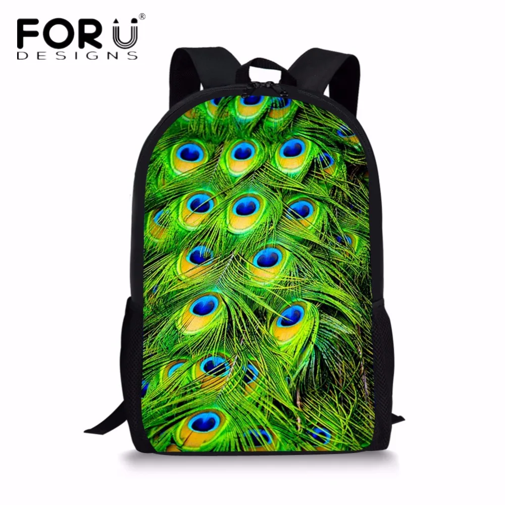 FORUDESIGNS Canvas Women Backpack Fashion Peacock Feather Design Female Travel Rucksack School Backpacks for Teenage Girls Bolsa
FORUDESIGNS Canvas Women Backpack Fashion Peacock Feather Design Female Travel Rucksack School Backpacks for Teenage Girls Bolsa