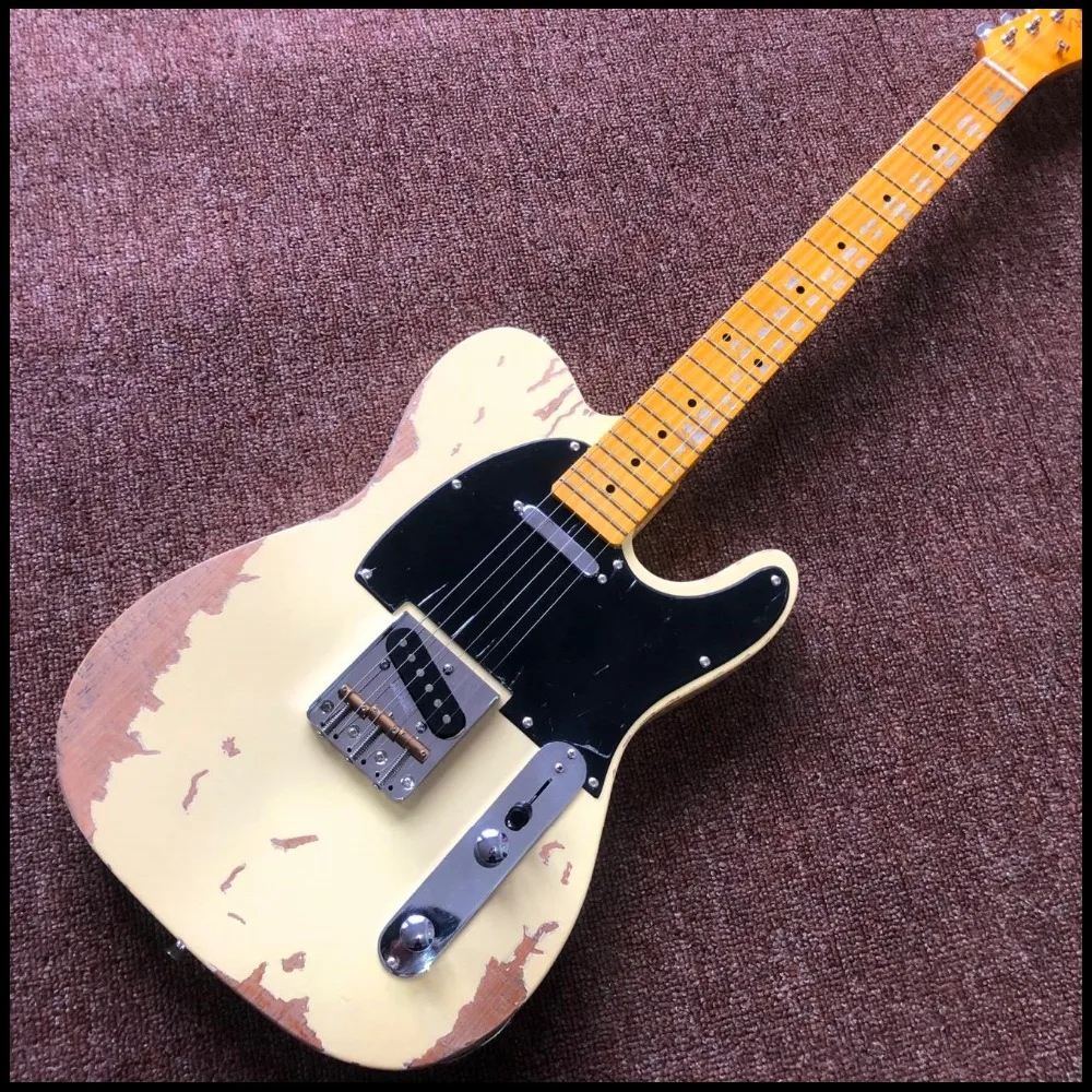 new arrival high quality custom Electric guitar in yellow color , relics old by handed ,hot selling guitarra
new arrival high quality custom Electric guitar in yellow color , relics old by handed ,hot selling guitarra