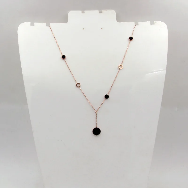 Fashion Black Round Love Chain Circle Pendant Chokers Necklace Rose gold Color Stainless Steel Women Party Christmas Gift
Fashion Black Round Love Chain Circle Pendant Chokers Necklace Rose gold Color Stainless Steel Women Party Christmas Gift