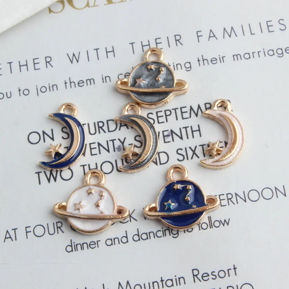 30pcs Universe Series Moon Satellite Drop Enamel Charm Pendants Accessories For Bracelet Necklace Earring Jewelry Making
30pcs Universe Series Moon Satellite Drop Enamel Charm Pendants Accessories For Bracelet Necklace Earring Jewelry Making