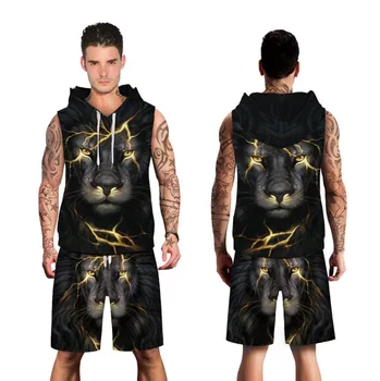 Mens Running Sets jogging Sports Suits 2pcs For Men vest Gym hooded sleeveless T-Shirt Pants Running Pants Sports
Mens Running Sets jogging Sports Suits 2pcs For Men vest Gym hooded sleeveless T-Shirt Pants Running Pants Sports