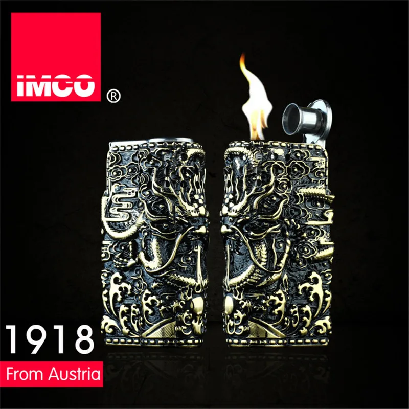Genuine IMCO Lighter Retro 3D Relief Dragon Gasoline Kerosene Lighter Original Cigarette Lighter Cigar Fire Petrol Lighters
Genuine IMCO Lighter Retro 3D Relief Dragon Gasoline Kerosene Lighter Original Cigarette Lighter Cigar Fire Petrol Lighters