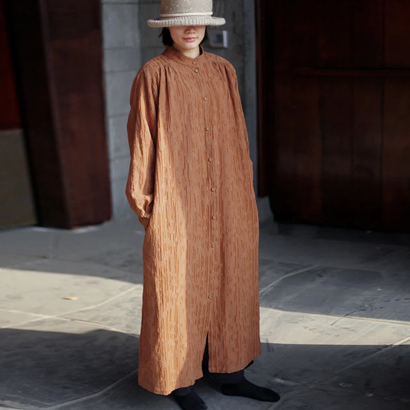Johnature 2019 Spring Solid Color Women Long Dresses New Casual Vintage Loose Jacquard Stand Collar Cotton Linen Dresses
Johnature 2019 Spring Solid Color Women Long Dresses New Casual Vintage Loose Jacquard Stand Collar Cotton Linen Dresses