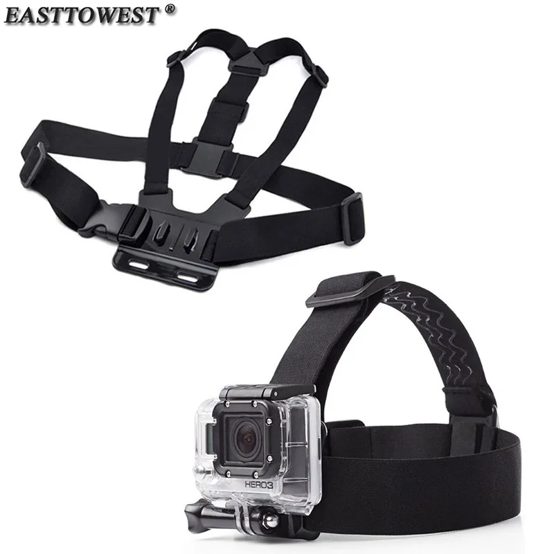 Easttowest Go Pro Accessories Set Harness Adjustable Head Chest Strap Belt Mount for Xiaomi Yi Go Pro Hero 4 3 SJCAM SJ4000
Easttowest Go Pro Accessories Set Harness Adjustable Head Chest Strap Belt Mount for Xiaomi Yi Go Pro Hero 4 3 SJCAM SJ4000