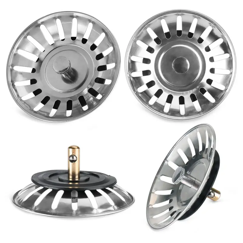 NEW Stainless Steel Kitchen Sink Strainer Stopper Sewer Waste Plug Sink Filter Bathroom Hair Catcher Wash Basin Accessories
NEW Stainless Steel Kitchen Sink Strainer Stopper Sewer Waste Plug Sink Filter Bathroom Hair Catcher Wash Basin Accessories