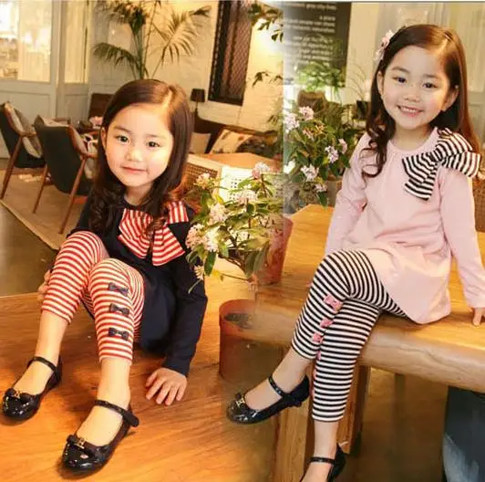 Spring Autumn Bow Fashion Female Child Stripe Twinset GentleWomen Children's Clothing
Spring Autumn Bow Fashion Female Child Stripe Twinset GentleWomen Children's Clothing