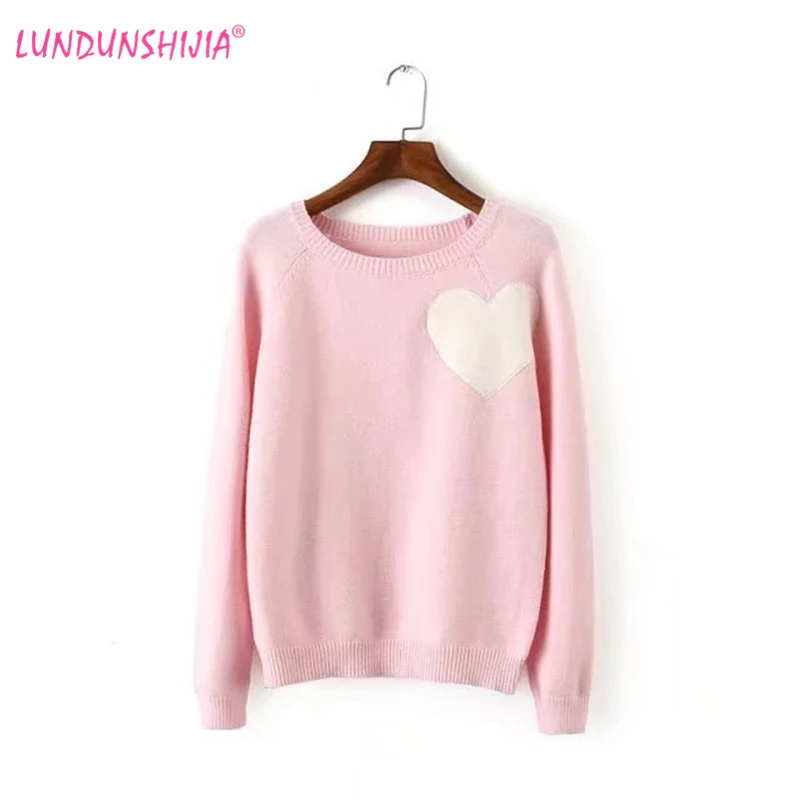 LUNDUNSHIJIA 2017 Autumn Winter Women Sweater Knitting Pullover Love Heart Pattern Loose Sweaters For Women 5 Colors
LUNDUNSHIJIA 2017 Autumn Winter Women Sweater Knitting Pullover Love Heart Pattern Loose Sweaters For Women 5 Colors
