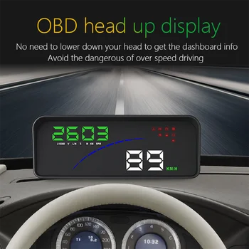 P9 HUD Head Up Display OBD Smart Digital Meter Head Up Display OBD II EOBD Windshield Projector Styling Voltage Speeding 5
P9 HUD Head Up Display OBD Smart Digital Meter Head Up Display OBD II EOBD Windshield Projector Styling Voltage Speeding 5
