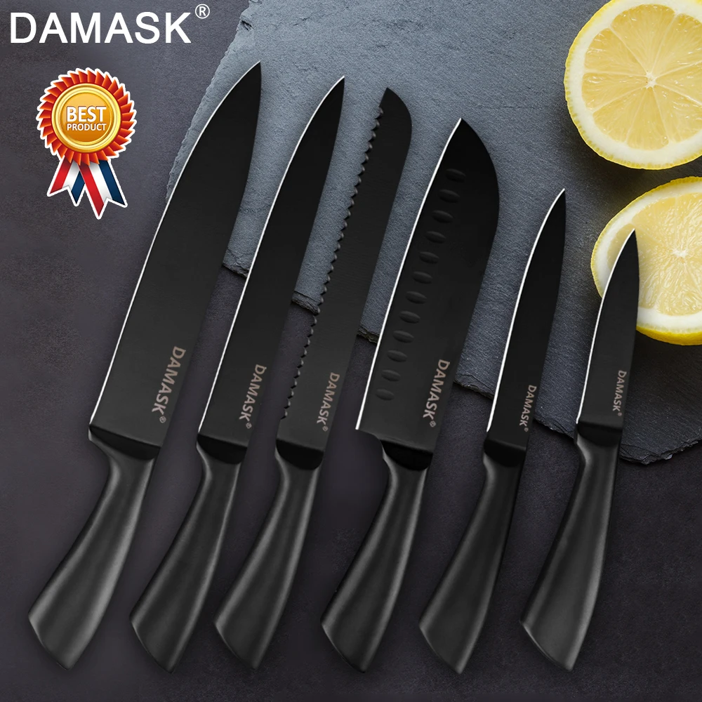 Damask Kitchen Knives Set Fruit Paring Utility Steak Santoku Bread Slicing Chef 3Cr13Mov Stainless Steel Knife Set Meat Cleaver
Damask Kitchen Knives Set Fruit Paring Utility Steak Santoku Bread Slicing Chef 3Cr13Mov Stainless Steel Knife Set Meat Cleaver
