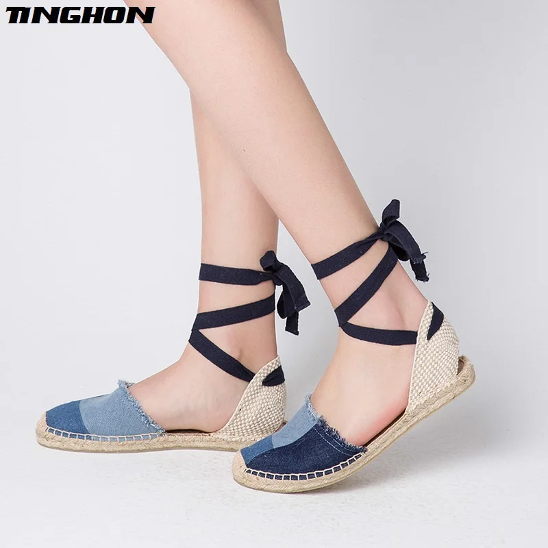 TINGHON Fashion Women Ladies Espadrille Shoes Canvas Patchwork Rome Ankle Strap Hemps Flats With Lightweight Shoes
TINGHON Fashion Women Ladies Espadrille Shoes Canvas Patchwork Rome Ankle Strap Hemps Flats With Lightweight Shoes