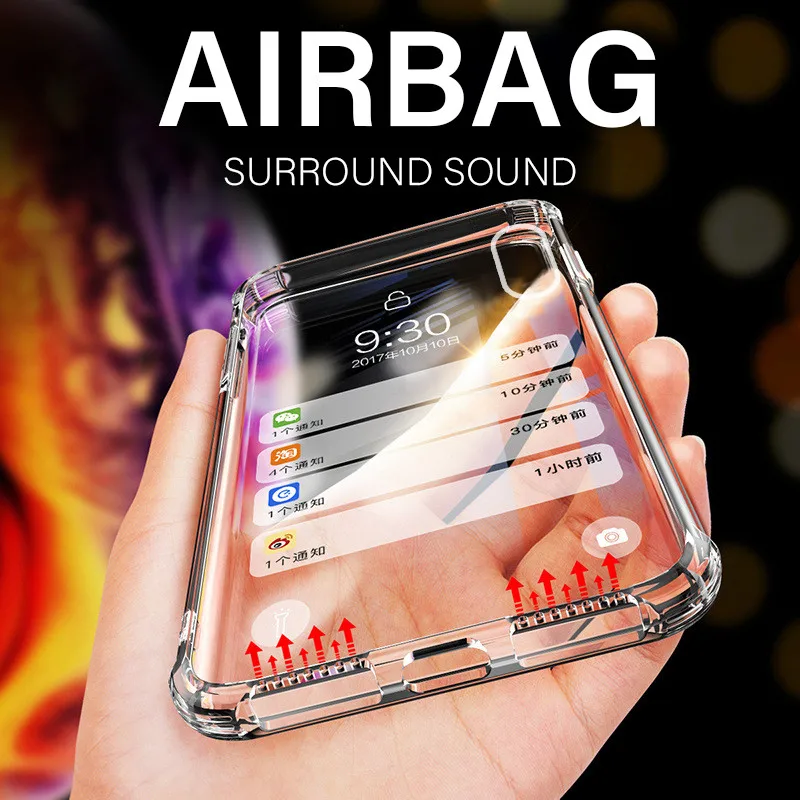 Fashion Shockproof Bumper Transparent Silicone Phone Case For iPhone 11 pro 7 8 6 6S Plus X XS Max XR Clear protection Cover
Fashion Shockproof Bumper Transparent Silicone Phone Case For iPhone 11 pro 7 8 6 6S Plus X XS Max XR Clear protection Cover