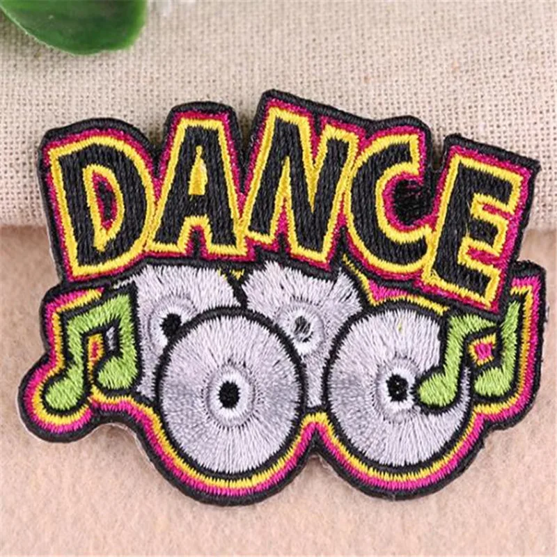 Clothing girls diy embroidery DANCE music iron on patch deal with it biker patches for clothes Christmas stickers free shipping
Clothing girls diy embroidery DANCE music iron on patch deal with it biker patches for clothes Christmas stickers free shipping