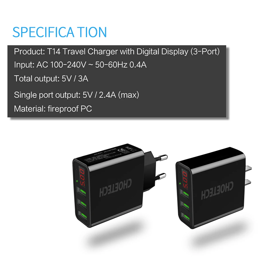 USB Charger Mobile Phone Charger Travel Wall Charger (8)