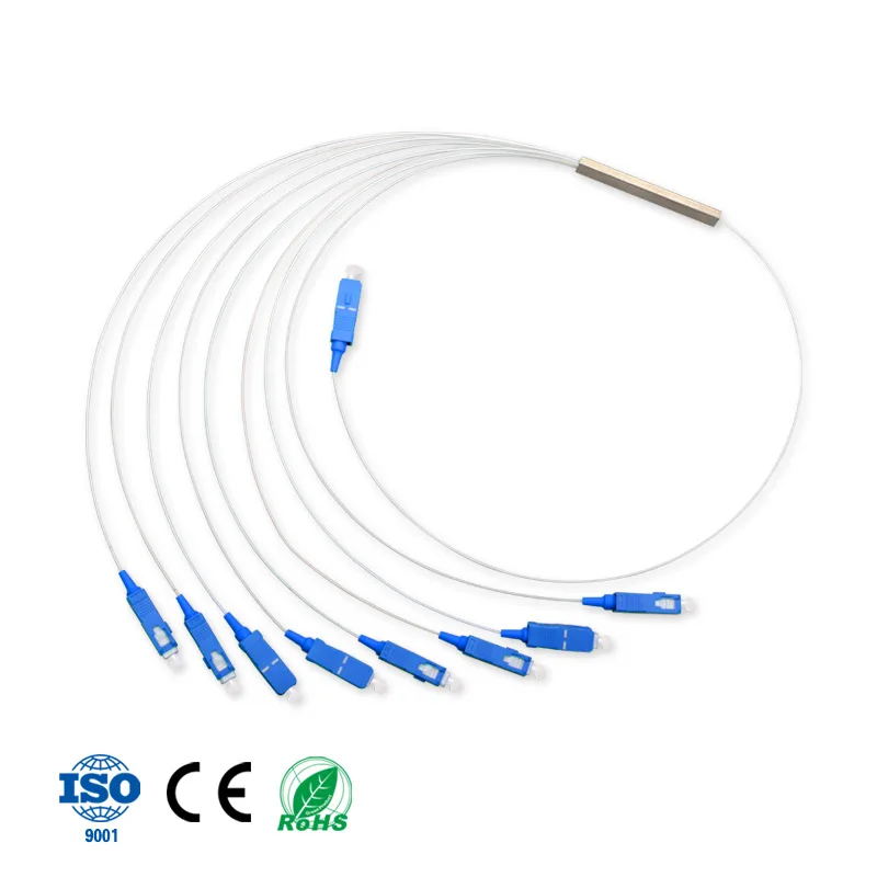 Wholesale Blockless Type Mini Steel Tube Optical PLC Splitter 1x8 Fiber Optic PLC Splitter with SC/UPC Connector
Wholesale Blockless Type Mini Steel Tube Optical PLC Splitter 1x8 Fiber Optic PLC Splitter with SC/UPC Connector