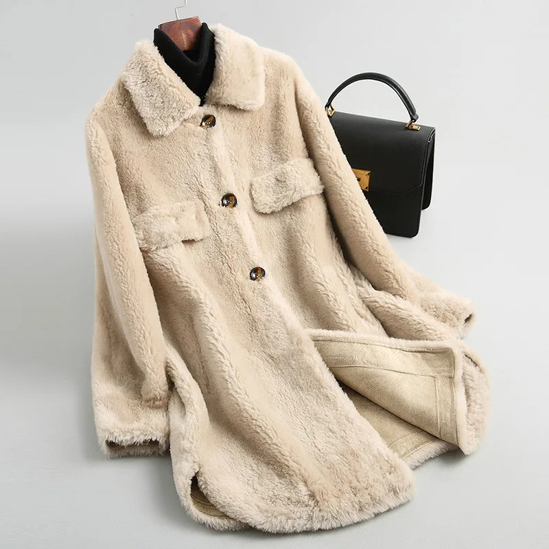 Real Fur Coat 100% Wool Jacket Autumn Winter Wool Coat Women Clothes 2019 Korean Vintage Women Tops Suede Lining NST19002 ZT2844
Real Fur Coat 100% Wool Jacket Autumn Winter Wool Coat Women Clothes 2019 Korean Vintage Women Tops Suede Lining NST19002 ZT2844