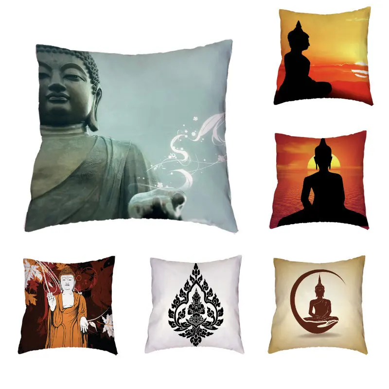 Dignified Big Buddha Pattern Cushion Cover Polyester Peach Skin Colorful Lotus Deciduous Sunset Classic Style Pillow Decoration
Dignified Big Buddha Pattern Cushion Cover Polyester Peach Skin Colorful Lotus Deciduous Sunset Classic Style Pillow Decoration