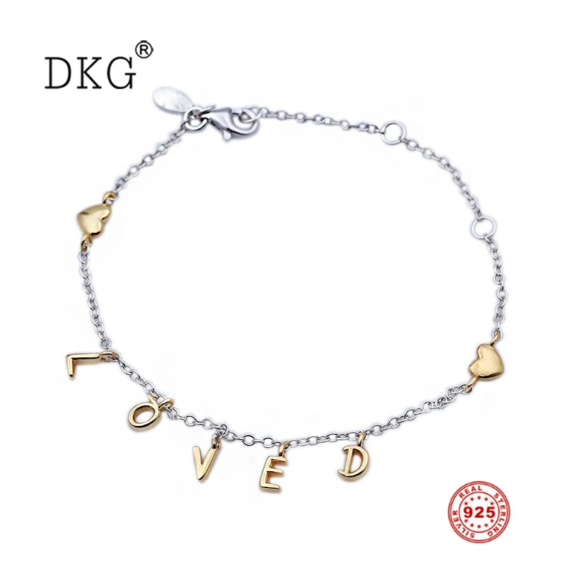 2019 New Real 925 Sterling Silver Valentine's Day Series Fashion LOVED Letter Bracelet Fit for Couple Bracelet DIY Jewelry
2019 New Real 925 Sterling Silver Valentine's Day Series Fashion LOVED Letter Bracelet Fit for Couple Bracelet DIY Jewelry