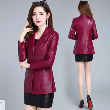 2020 New Spring And Autumn Women's Leather Jacket Fashion Slim Long Large Size 6XL Women's Clothing Leisure Leather Coat Female
2020 New Spring And Autumn Women's Leather Jacket Fashion Slim Long Large Size 6XL Women's Clothing Leisure Leather Coat Female