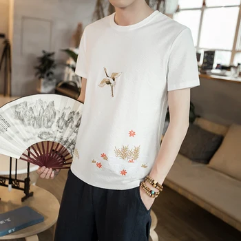 2020 New Summer Men Short Sleeve Loose Shirt Cotton Linen Shirt Chinese Style Embroidery Male Tees
2020 New Summer Men Short Sleeve Loose Shirt Cotton Linen Shirt Chinese Style Embroidery Male Tees