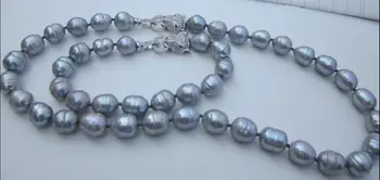 a set of 12-13mm south sea baroque silver grey pearl necklace18" bracelet 7.5-8"
a set of 12-13mm south sea baroque silver grey pearl necklace18" bracelet 7.5-8"