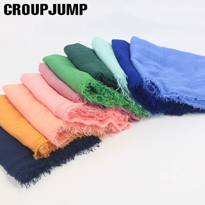 GROUP JUMP Women Linen Shawl Solid Color Fashion Wrap Scarf Muslim Arabic Hijab Instant Shawl Fringe Long Wrap Soft Scarves
GROUP JUMP Women Linen Shawl Solid Color Fashion Wrap Scarf Muslim Arabic Hijab Instant Shawl Fringe Long Wrap Soft Scarves