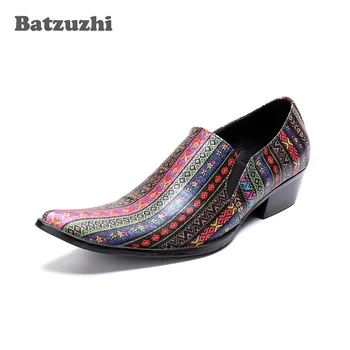 Batzuzhi 6.5cm Heels Men Shoes Pointed Toe Muti Color Vintage Genuine Leather Men Dress Shoes Party, Business Zapatos Hombre!
Batzuzhi 6.5cm Heels Men Shoes Pointed Toe Muti Color Vintage Genuine Leather Men Dress Shoes Party, Business Zapatos Hombre!