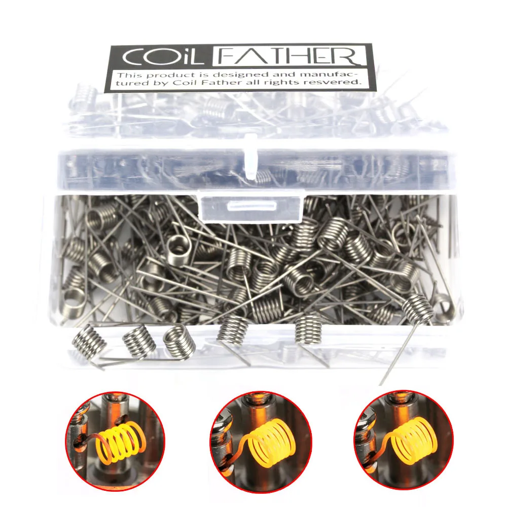 100pcs/pack Coil Father SS316 22/24/26/28 Coil Pre-built Ecig Heating Resistance Coil DIY Coil For Ecig RDA
100pcs/pack Coil Father SS316 22/24/26/28 Coil Pre-built Ecig Heating Resistance Coil DIY Coil For Ecig RDA