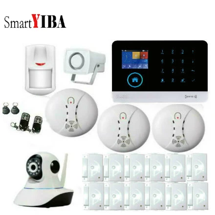 SmartYIBA Black intelligent Wireless wifi GMS SMS call Home Burglar Intruder IOS/Android app Security Alarm System Touch Keypad
SmartYIBA Black intelligent Wireless wifi GMS SMS call Home Burglar Intruder IOS/Android app Security Alarm System Touch Keypad