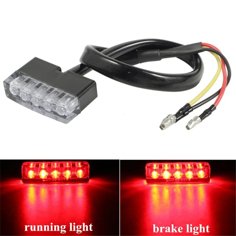SITAILE Motorcycle Brake Light 12V LED Motorcycle Scooter ATV Bike Mini 5 LED Red Rear Tail Stop Brake Light Lamp
SITAILE Motorcycle Brake Light 12V LED Motorcycle Scooter ATV Bike Mini 5 LED Red Rear Tail Stop Brake Light Lamp