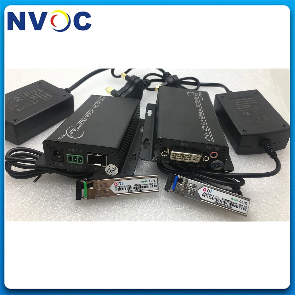 Mini Type DVI Extender Over Fiber Optic Transmitter&Receiver+1Ch RS232 Data,1080P,Euro Charger with 3G,SM,SX,10KM,LC SFP
Mini Type DVI Extender Over Fiber Optic Transmitter&Receiver+1Ch RS232 Data,1080P,Euro Charger with 3G,SM,SX,10KM,LC SFP